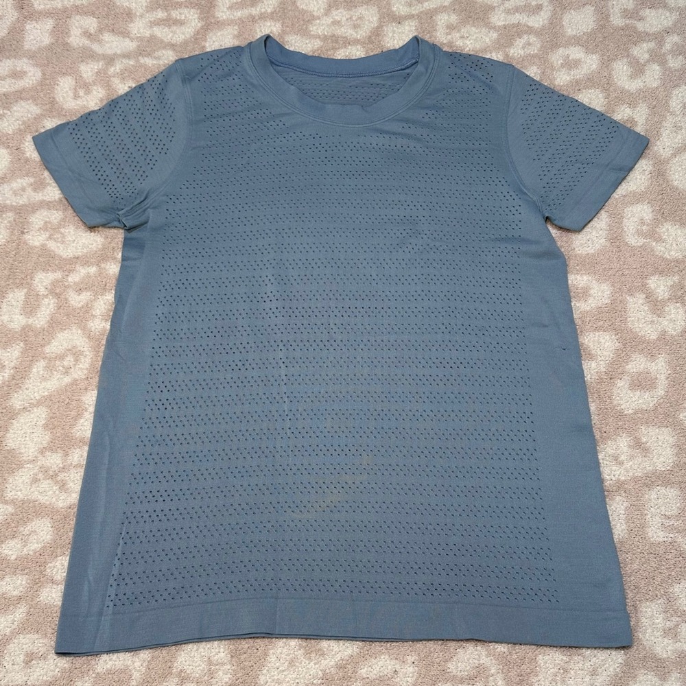 Lululemon Swiftly Tech Short Sleeve 2.0 Blue Slate Size 6 - Picture 1 of 2
